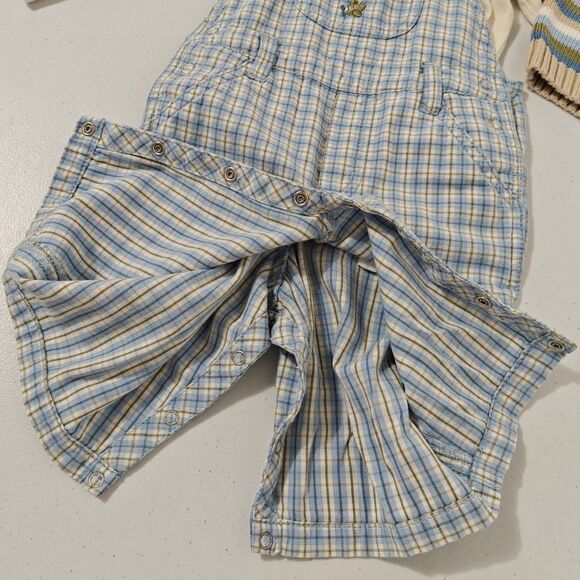 Vintage Gymboree Airplane Cardigan Overalls Set 3 - 6 M Baby Boys Flyer Aviator - Picture 16 of 16